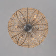 Load image into Gallery viewer, LightFixturesUSA - Glam Shabby Chic Crystal Globe Chandelier Distressed Silver - Chandelier - 6 - Lt -
