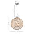 Load image into Gallery viewer, LightFixturesUSA - Glam Shabby Chic Crystal Globe Chandelier Distressed Silver - Chandelier - 6 - Lt -