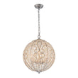 Load image into Gallery viewer, LightFixturesUSA - Glam Shabby Chic Crystal Globe Chandelier Distressed Silver - Chandelier - 6 - Lt -