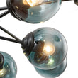 Load image into Gallery viewer, LightFixturesUSA - Glam Tiered Blue Glass Globe Bubble Sputnik Chandelier - Chandelier - Black -