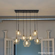 Load image into Gallery viewer, LightFixturesUSA-Globe Cluster Kitchen Island Pendant Light-Chandelier-Brass-