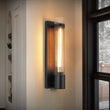 Load image into Gallery viewer, LightFixturesUSA - Industrial Black Reeded Glass Linear Tube Wall Light - Wall Sconce - 1 Pack -