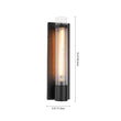 Load image into Gallery viewer, LightFixturesUSA - Industrial Black Reeded Glass Linear Tube Wall Light - Wall Sconce - Black -