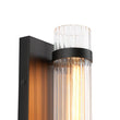Load image into Gallery viewer, LightFixturesUSA - Industrial Black Reeded Glass Linear Tube Wall Light - Wall Sconce - Black -