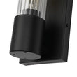 Load image into Gallery viewer, LightFixturesUSA - Industrial Black Reeded Glass Linear Tube Wall Light - Wall Sconce - Black -
