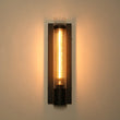 Load image into Gallery viewer, LightFixturesUSA - Industrial Black Reeded Glass Linear Tube Wall Light - Wall Sconce - Black -