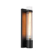 Load image into Gallery viewer, LightFixturesUSA - Industrial Black Reeded Glass Linear Tube Wall Light - Wall Sconce - Black -