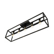 Load image into Gallery viewer, LightFixturesUSA - Industrial Minimalist Rectangle Cage Semi Flush Mount - Ceiling Light - Black -