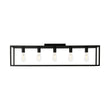 Load image into Gallery viewer, LightFixturesUSA - Industrial Minimalist Rectangle Cage Semi Flush Mount - Ceiling Light - Black -