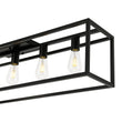 Load image into Gallery viewer, LightFixturesUSA - Industrial Minimalist Rectangle Cage Semi Flush Mount - Ceiling Light - Black -