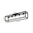 Load image into Gallery viewer, LightFixturesUSA - Industrial Minimalist Rectangle Cage Semi Flush Mount - Ceiling Light - Black -