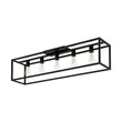 Load image into Gallery viewer, LightFixturesUSA - Industrial Minimalist Rectangle Cage Semi Flush Mount - Ceiling Light - Black -