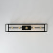 Load image into Gallery viewer, LightFixturesUSA - Industrial Minimalist Rectangle Cage Semi Flush Mount - Ceiling Light - Black -