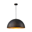 Load image into Gallery viewer, LightFixturesUSA - Industrial Oversized Large Metal Dome Pendant Light - Chandelier - Black - 15 in. (Pre - Order)