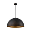 Load image into Gallery viewer, LightFixturesUSA - Industrial Oversized Large Metal Dome Pendant Light - Chandelier - Black - 15 in. (Pre - Order)