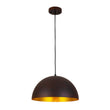 Load image into Gallery viewer, LightFixturesUSA - Industrial Oversized Large Metal Dome Pendant Light - Chandelier - Dark Copper - 15 in.