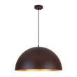 Load image into Gallery viewer, LightFixturesUSA - Industrial Oversized Large Metal Dome Pendant Light - Chandelier - Dark Copper - 23 in.