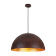 Load image into Gallery viewer, LightFixturesUSA - Industrial Oversized Large Metal Dome Pendant Light - Chandelier - Dark Copper - 23 in.