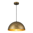 Load image into Gallery viewer, LightFixturesUSA - Industrial Oversized Large Metal Dome Pendant Light - Chandelier - Vintage Brass - 15 in.