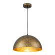 Load image into Gallery viewer, LightFixturesUSA - Industrial Oversized Large Metal Dome Pendant Light - Chandelier - Vintage Brass - 15 in.