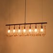Load image into Gallery viewer, LightFixturesUSA - Italy Vintage Luxe Draped Amber Crystal Linear Chandelier - Chandelier - Red Rust -