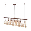 Load image into Gallery viewer, LightFixturesUSA - Italy Vintage Luxe Draped Amber Crystal Linear Chandelier - Chandelier - Red Rust -