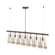 Load image into Gallery viewer, LightFixturesUSA - Italy Vintage Luxe Draped Amber Crystal Linear Chandelier - Chandelier - Red Rust -