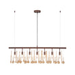Load image into Gallery viewer, LightFixturesUSA - Italy Vintage Luxe Draped Amber Crystal Linear Chandelier - Chandelier - Red Rust -