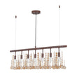 Load image into Gallery viewer, LightFixturesUSA - Italy Vintage Luxe Draped Amber Crystal Linear Chandelier - Chandelier - Red Rust -