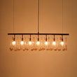 Load image into Gallery viewer, LightFixturesUSA - Italy Vintage Luxe Draped Amber Crystal Linear Chandelier - Chandelier - Red Rust -