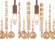 Load image into Gallery viewer, LightFixturesUSA - Italy Vintage Luxe Draped Amber Crystal Linear Chandelier - Chandelier - Red Rust -
