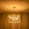 Load image into Gallery viewer, LightFixturesUSA-Ivory Woven Brass Open Drum Pendant Light-Chandelier-Ivory-