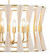 Load image into Gallery viewer, LightFixturesUSA-Ivory Woven Brass Open Drum Pendant Light-Chandelier-Ivory-