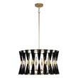 Load image into Gallery viewer, LightFixturesUSA-Ivory Woven Brass Open Drum Pendant Light-Chandelier-Ivory-
