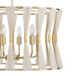 Load image into Gallery viewer, LightFixturesUSA-Ivory Woven Brass Open Drum Pendant Light-Chandelier-Ivory-