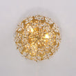 Load image into Gallery viewer, LightFixturesUSA - Luxe Brass Bloom Crystal Floral Cage Flush Mount Light - Ceiling Light - Gold -
