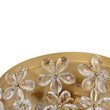 Load image into Gallery viewer, LightFixturesUSA - Luxe Brass Bloom Crystal Floral Cage Flush Mount Light - Ceiling Light - Gold -