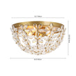 Load image into Gallery viewer, LightFixturesUSA - Luxe Brass Bloom Crystal Floral Cage Flush Mount Light - Ceiling Light - Gold -