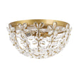 Load image into Gallery viewer, LightFixturesUSA - Luxe Brass Bloom Crystal Floral Cage Flush Mount Light - Ceiling Light - Gold -