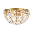 Load image into Gallery viewer, LightFixturesUSA - Luxe Brass Bloom Crystal Floral Cage Flush Mount Light - Ceiling Light - Gold -