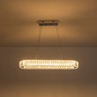 Load image into Gallery viewer, LightFixturesUSA - Luxe Chrome Crystal Dimmable LED Oval Halo Island Pendant - Chandelier - Chrome -