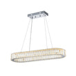 Load image into Gallery viewer, LightFixturesUSA - Luxe Chrome Crystal Dimmable LED Oval Halo Island Pendant - Chandelier - Chrome -