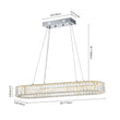 Load image into Gallery viewer, LightFixturesUSA - Luxe Chrome Crystal Dimmable LED Oval Halo Island Pendant - Chandelier - Chrome -