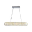 Load image into Gallery viewer, LightFixturesUSA - Luxe Chrome Crystal Dimmable LED Oval Halo Island Pendant - Chandelier - Chrome -