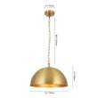 Load image into Gallery viewer, LightFixturesUSA - Luxe Oversized Brushed Brass Iron Large Dome Pendant Light - Pendant Light - 23.6 in. -