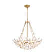 Load image into Gallery viewer, LightFixturesUSA - Luxe Sculpture Bloom Glass Floral Brass Basket Chandelier - Chandelier - Gold -