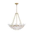 Load image into Gallery viewer, LightFixturesUSA - Luxe Sculpture Bloom Glass Floral Brass Basket Chandelier - Chandelier - Gold -