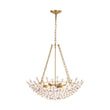 Load image into Gallery viewer, LightFixturesUSA - Luxe Sculpture Bloom Glass Floral Brass Basket Chandelier - Chandelier - Gold -