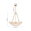 Load image into Gallery viewer, LightFixturesUSA - Luxe Sculpture Bloom Glass Floral Brass Basket Chandelier - Chandelier - Gold -