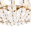 Load image into Gallery viewer, LightFixturesUSA - Luxe Sculpture Bloom Glass Floral Brass Basket Chandelier - Chandelier - Gold -